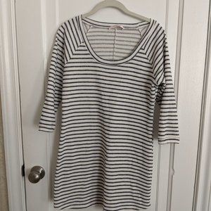 Three Quarter Length Sleeve Striped Dress